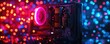 © Rossarin - Vibrant gaming computer with illuminated components against a colorful bokeh background.