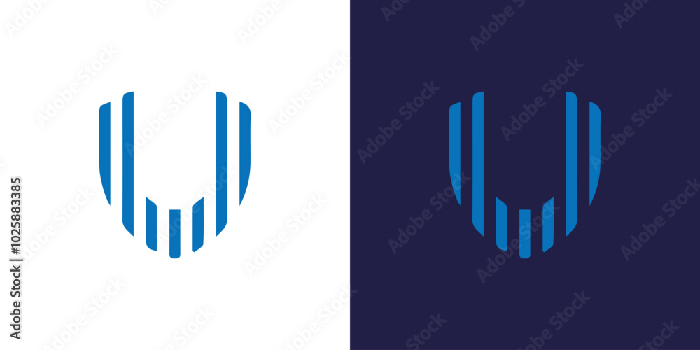 Abstract U letter modern initial lettermarks logo design