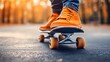 © anantachat - Senior skateboarder dropping into a bowl at a skate park, ready to perform a series of tricks Stock Photo with side copy space