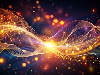 Poster - Abstract Digital Particle Wave and Light in Cyberspace Technology Connection
