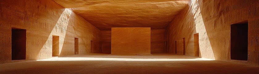 Poster - Minimalist Watercolor Painting of Warm Interior Space