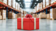 © Piya W. - Red gifts box christmas parcels christmas season sale warehouse fast delivery shipping center postal