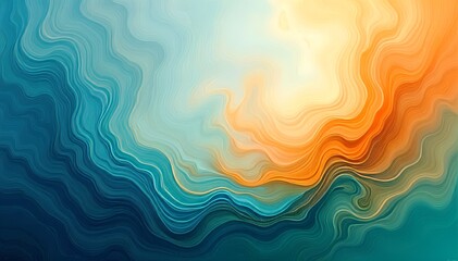 Abstract wave patterns in soft colors