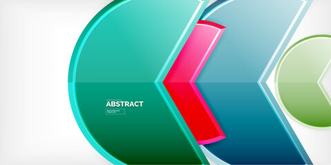 Poster - Trendy round shapes with triangular angle design element. Vector Illustration For Wallpaper, Banner, Background, Card, Book Illustration, landing page