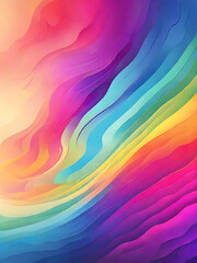 Blurred colored abstract gradient background, waves shape glowing abstract colorful background, ai