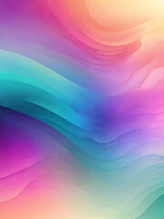 Blurred colored abstract gradient background, waves shape glowing abstract colorful background, ai