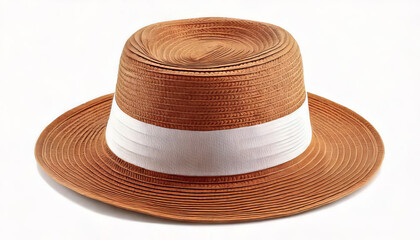 Straw hat  on white background