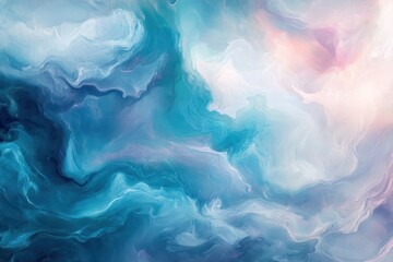 Poster - Dreamy horizons: modern airy aesthetics featuring shades and stone-like surfaces. Lively harmony of tones merging in a flowing artistic backdrop