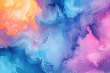 Poster - Clear stone textures featuring artistic cloud patterns. A lively background merging fluid art methods in a variety of shades