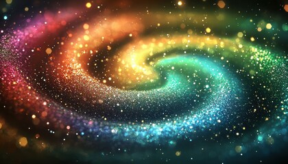 Wall Mural - A vibrant, swirling galaxy filled with colorful stars and cosmic dust, evoking a sense of wonder and exploration.