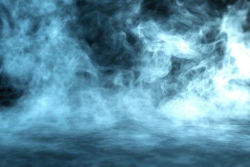Poster - Enigmatic fog or mist above a bright background. Visual art representation