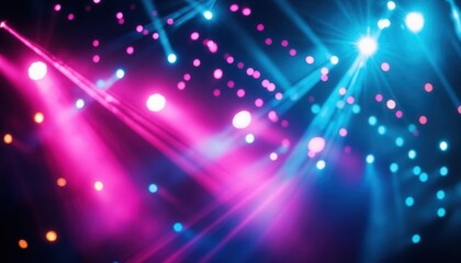 Wall Mural - abstract purple and blue lights stage spotlight background