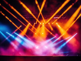 Wall Mural - colorful stage lights concert show event performance music party nightclub