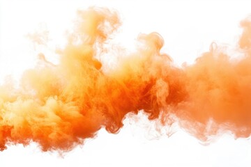 Poster - Bright orange mist effect set on a white backdrop