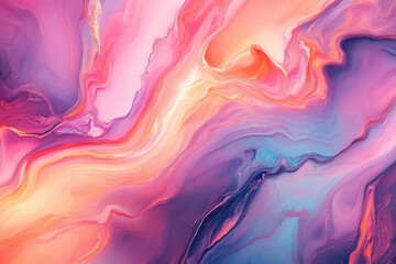 Poster - Abstract atmosphere. Modern futuristic stone design showcasing transparent tones and effects. Lively multicolored backdrop merging fluid artwork styles