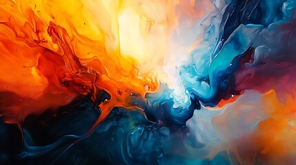 Poster - Abstract colorful swirl, vibrant hues, artistic background