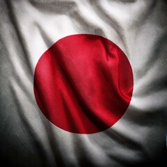 Wall Mural - Japanese flag of Japan, AI generated