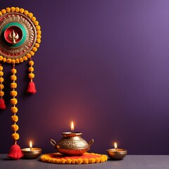 dussehra decoration on background with copy space
