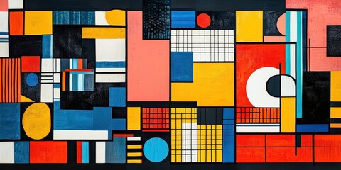 Poster - emotional abstract art through structured geometry and color