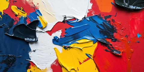 Poster - vibrant abstraction exploring neoplasticism's primary colors in painting