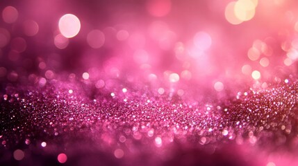 Canvas Print - Sparkling Pink Bokeh Background