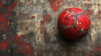 Wall Mural - Vintage Red Egg on Rustic Background