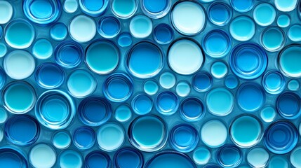 Wall Mural - Blue Abstract Circles Background