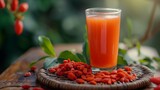Fresh Goji Berry Juice in a Glass