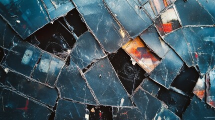 Canvas Print - Shattered Abstract Glass Texture