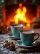 © fotoluigi868 - Sitting in front of a crackling fireplace on a snowy Christmas morning with steaming cups of rich hot cocoa in hand was pure bliss._00001_