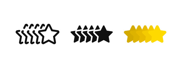 Wall Mural - 5 stars rating icon. five stars ranking vector illustration. best quality review symbol. feedback si
