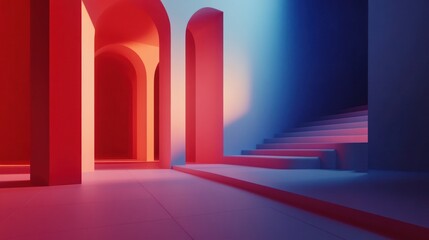 Poster - Geometric minimalist video background, blending the simplicity of minimalist design with structured geometric patterns to create a modern and stylish visual