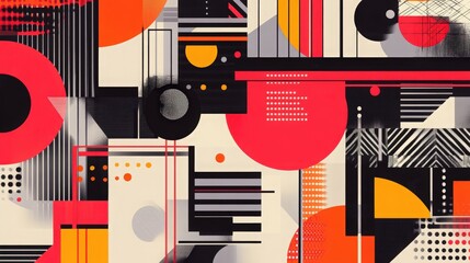 Poster - Sophisticated graphics pattern art featuring technology-inspired motifs and geometric designs. Perfect for creating a modern and cutting-edge visual impact