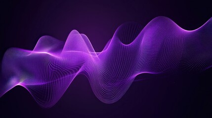 Aufkleber - Sophisticated purple sound wave graphics with smooth curves and rhythmic motion. Perfect for high-tech and digital-themed designs