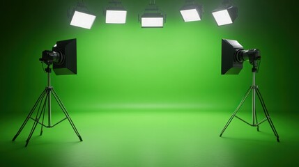 Poster - Green screen studio for virtual events - Tailoring green screen studios specifically for virtual events, webinars, and online conferences, 