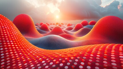 Wall Mural - Abstract geometric backgrounds combine 2D and 3D elements to create a striking and modern visual design.