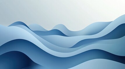 Fototapete - Minimalist abstract blue gradient â€“ A clean, sleek approach to gradient design, perfect for contemporary branding, 