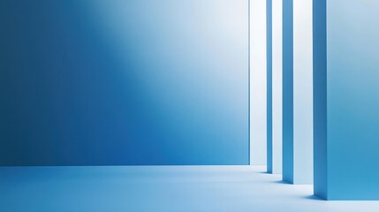 Fototapete - Minimalist abstract blue gradient â€“ A clean, sleek approach to gradient design, perfect for contemporary branding, 