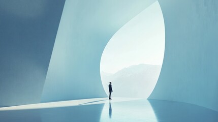 Poster - Minimalist video graphics background, focusing on clean, simple designs that enhance video content without distracting from the main message, perfect for modern and sleek presentations