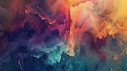 Wall Mural - vibrant swirling colors create an abstract texture in a captivating display reminiscent of a cosmic 