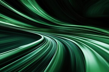 Dynamic Abstract Highways in Shades of Green