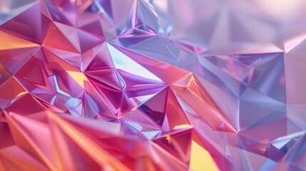 Wall Mural - colorful abstract shapes create a dazzling display of light and reflections in a crystal-like arrang