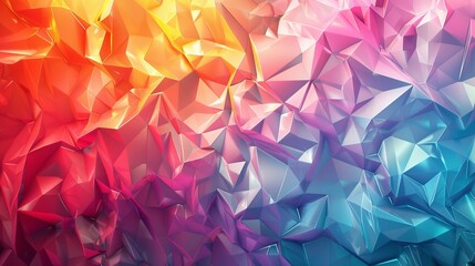 Wall Mural - vibrant abstract background featuring crumpled paper textures with a gradient from warm hues to cool