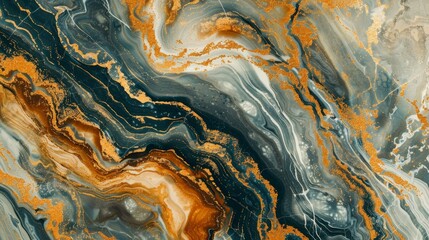 Wall Mural - colorful abstract marble texture with swirling patterns resembling waves