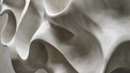 Wall Mural - intricate abstract sculpture in natural light showcasing fluid, organic shapes and textures in a min