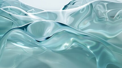 Wall Mural - translucent waves creating a serene and tranquil atmosphere in a clear fluid