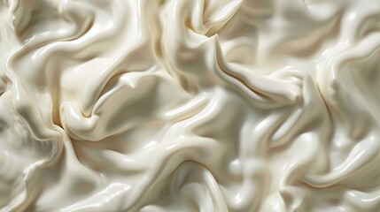 Wall Mural - abstract texture of soft, creamy substance resembling flowing fabric captured in bright light in a n