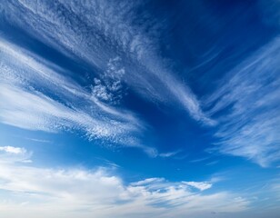 Wall Mural - blue sky with cirrus clouds