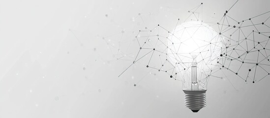 Wall Mural - Lightbulb with Network Connections: A Symbol of Innovation and Connectivity