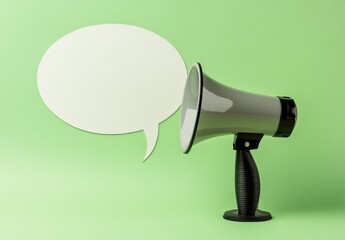 Megaphone and Speech Bubble.